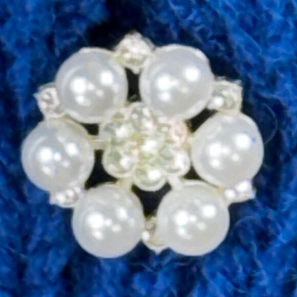 Like new! Koko + Mason Los Angeles Chunky Knit V-Neck Cardigan in Blue S… - Picture 12 of 13